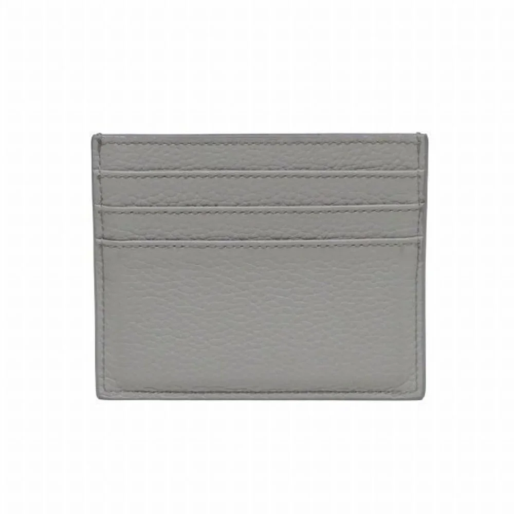 Dior CD Icon Card Holder Case Gray Leather